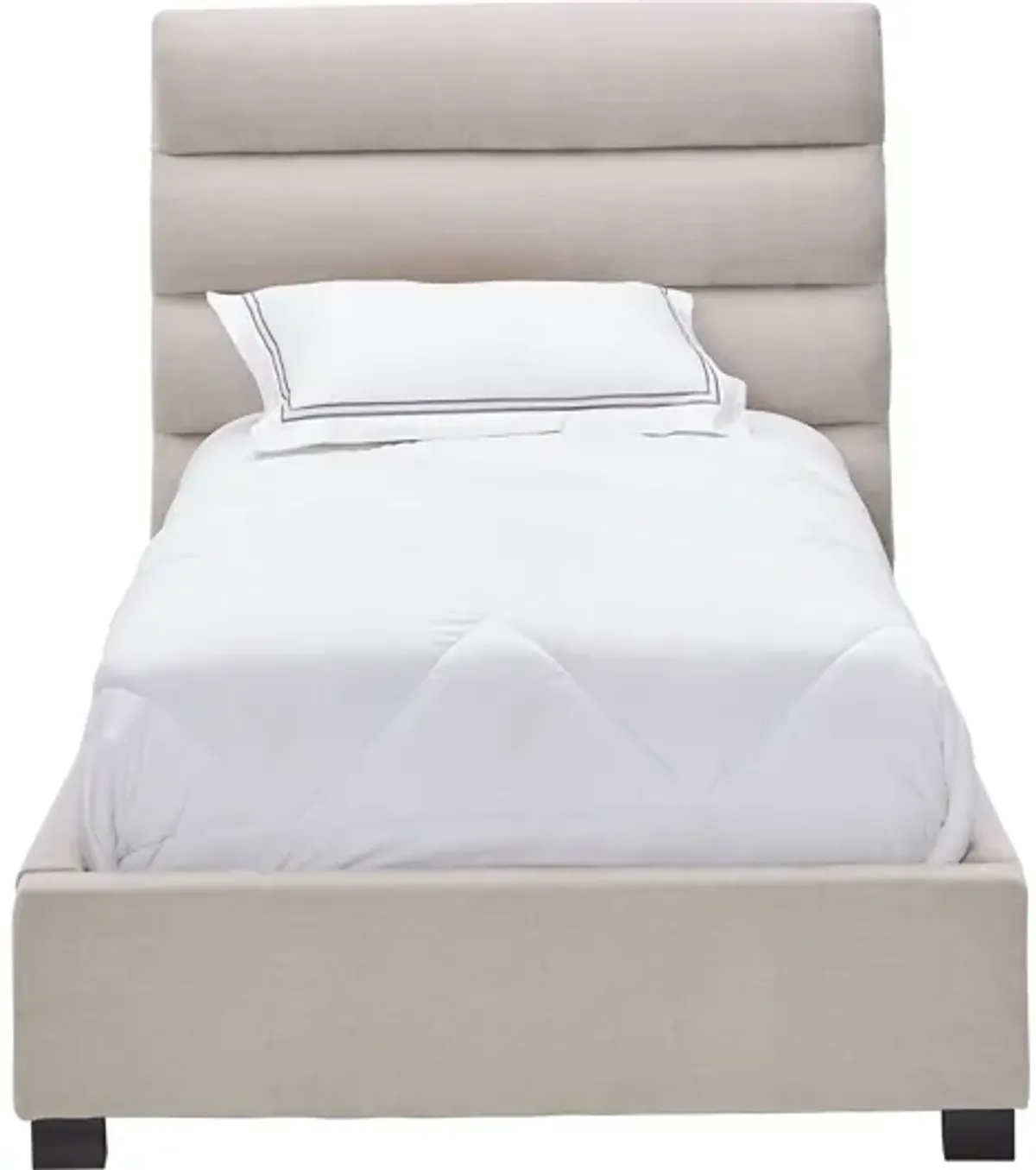 Bobbi Cream Twin Upholstered Bed