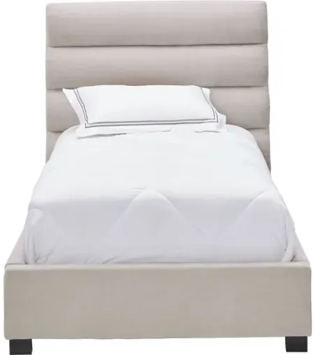 Bobbi Cream Twin Upholstered Bed