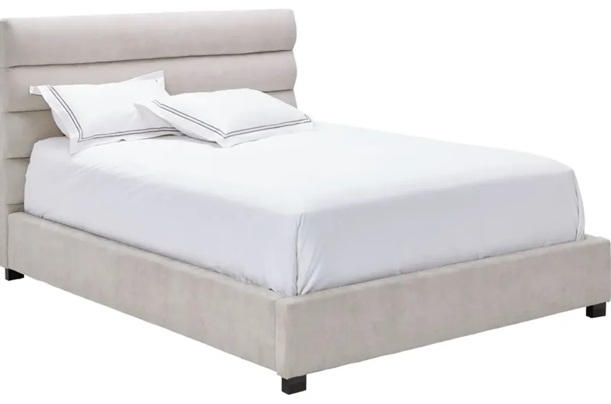 Bobbi Cream Queen Upholstered Bed