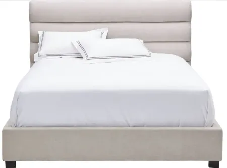 Bobbi Cream Queen Upholstered Bed