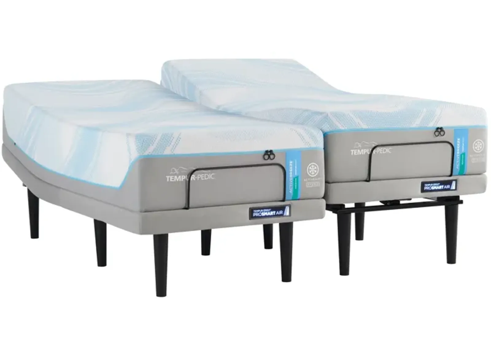 TEMPUR-ActiveBreeze® Smart Bed Split King Adjustable Base and 13" Mattress