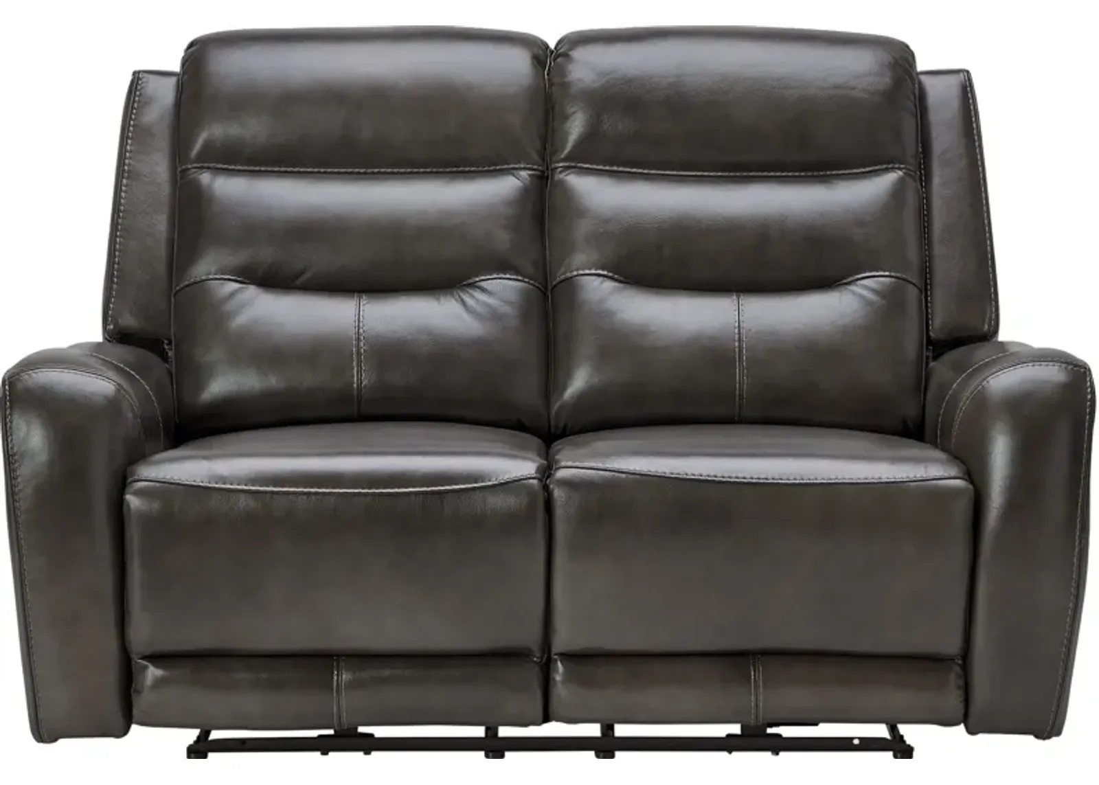 Bryant Leather Dual Power Reclining Loveseat