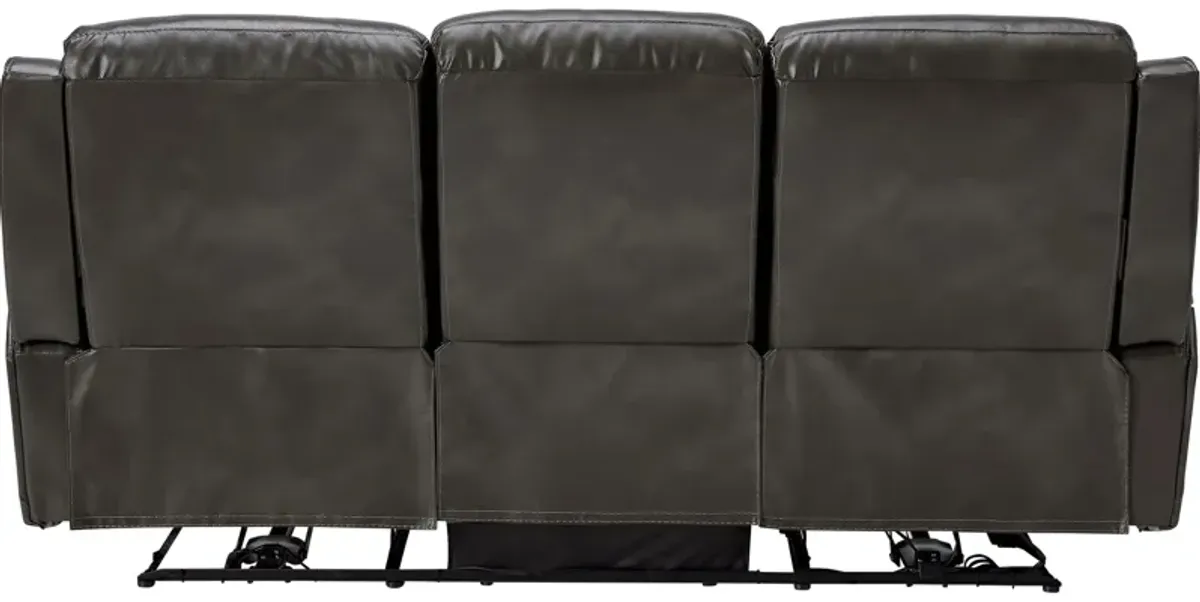 Bryant Leather Dual Power Reclining Sofa