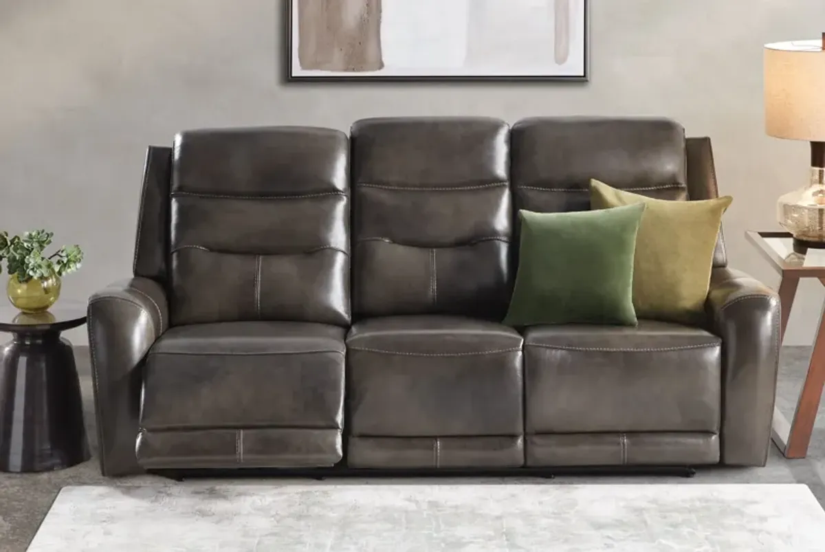 Bryant Leather Dual Power Reclining Sofa