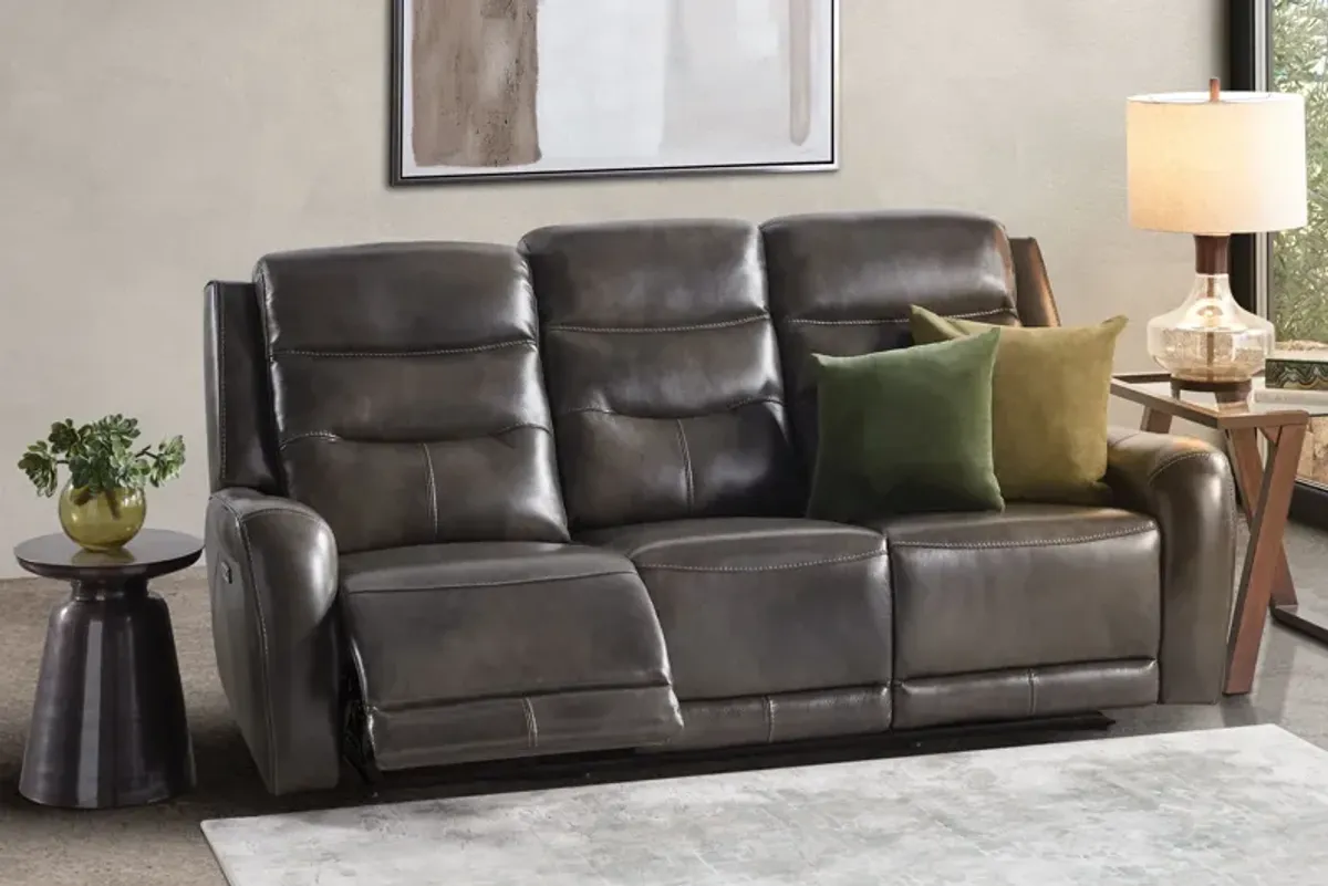 Bryant Leather Dual Power Reclining Sofa