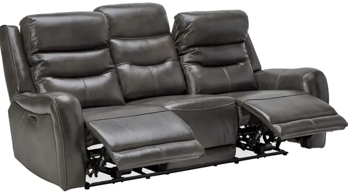 Bryant Leather Dual Power Reclining Sofa