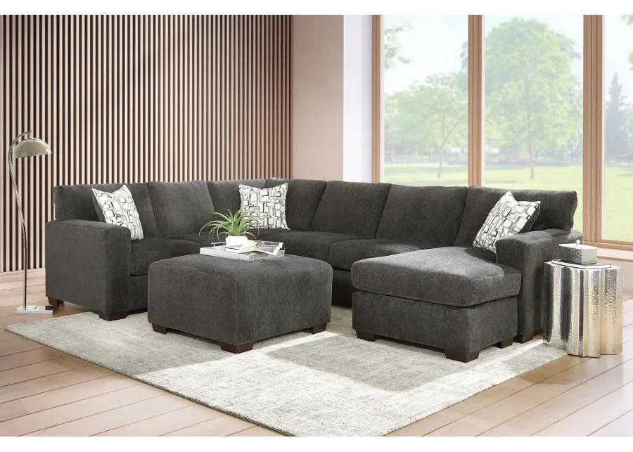 Presley Stone 2-Piece Sectional with Right Arm Facing Chaise