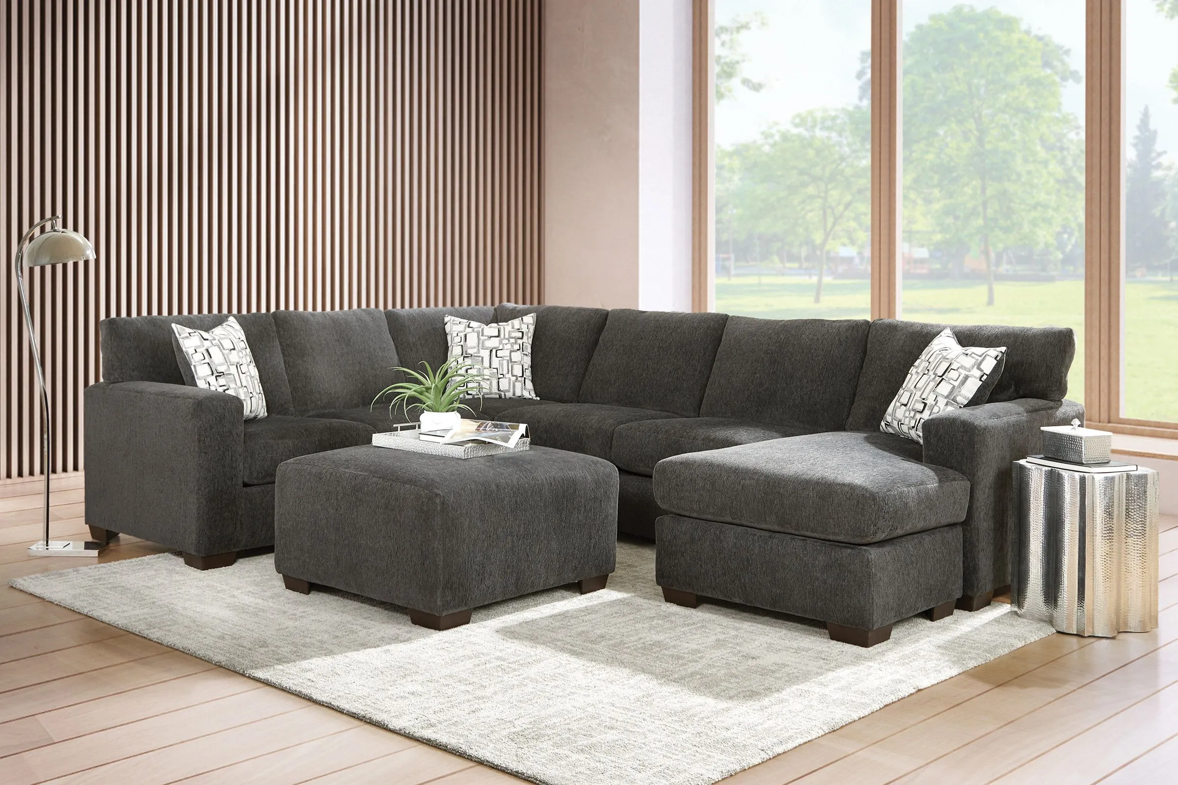 Presley Stone 2-Piece Sectional with Right Arm Facing Chaise