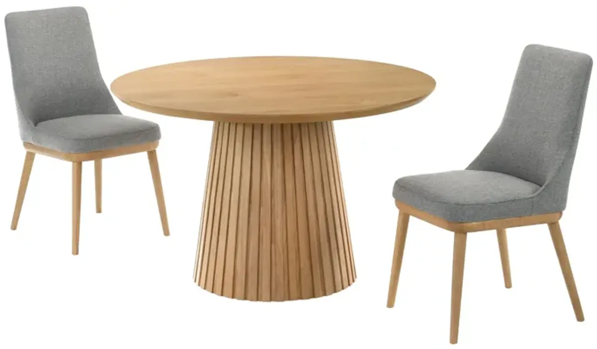 Revolve Round Table in Oak Finish