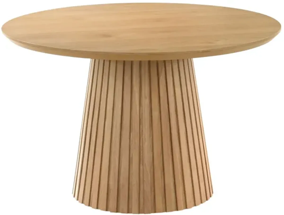 Revolve 47" Round Dining Table in Oak Finish