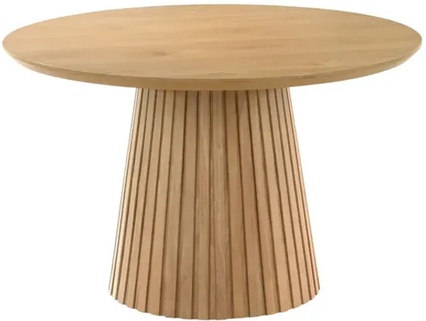 Revolve 47" Round Dining Table in Oak Finish