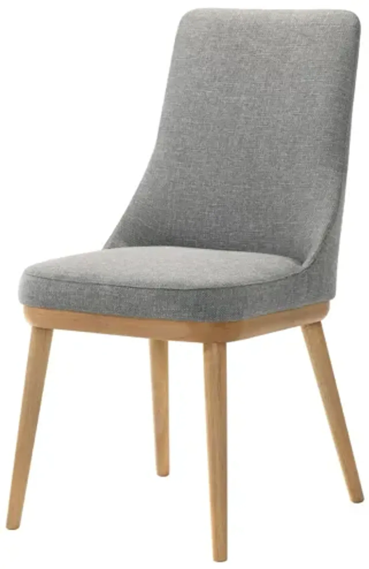 Revolve Table + 4 Upholstered Chairs in Oak Finish