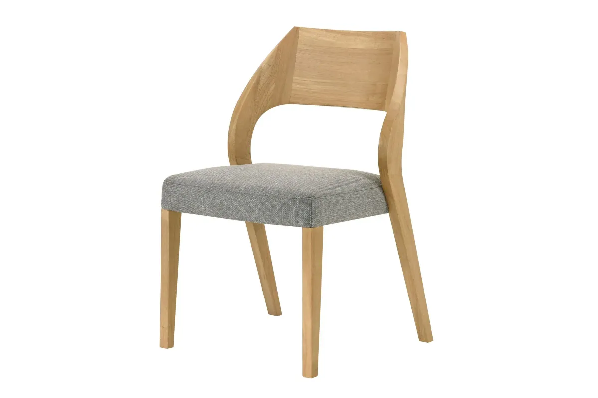 Revolve Table + 4 Wood Chairs in Oak Finish