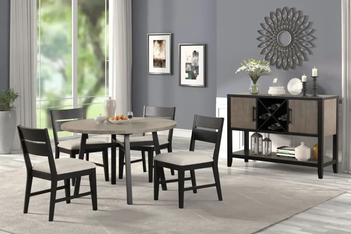 Cove Black Dining Tabel + 4 Chairs