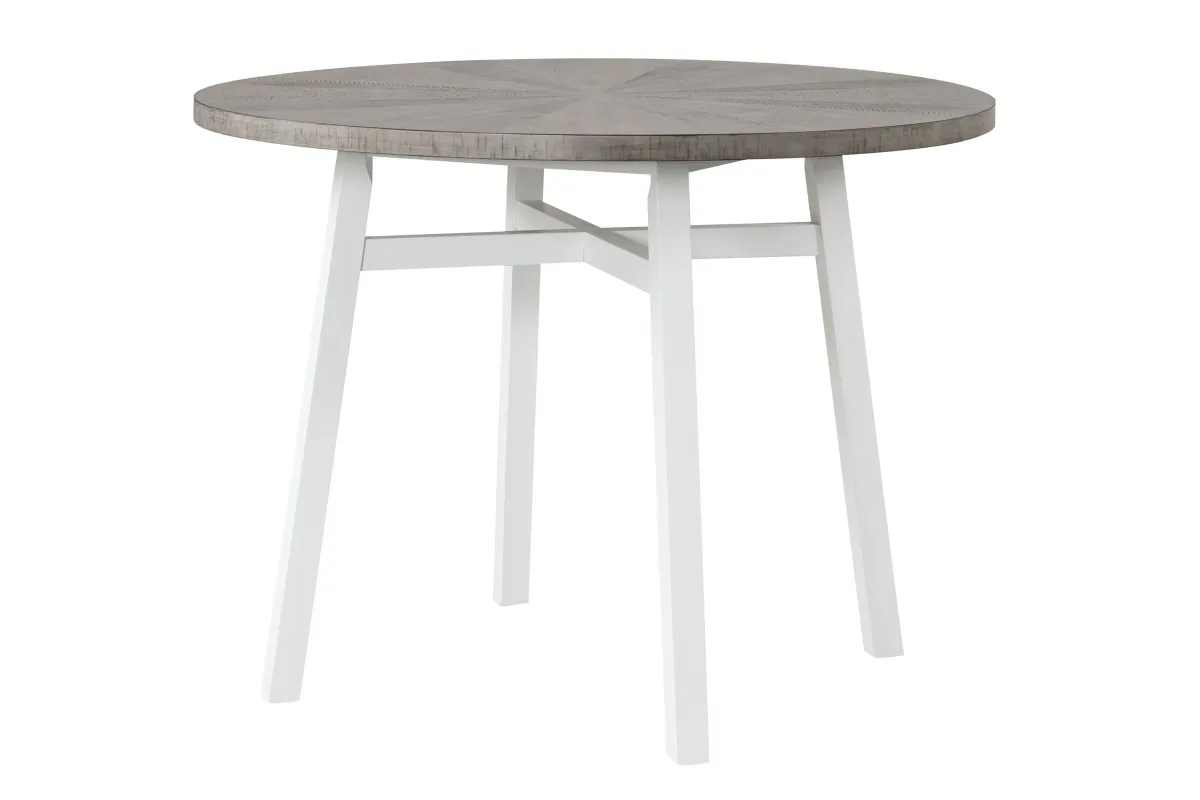 Cove White Counter Table + 4 Stools