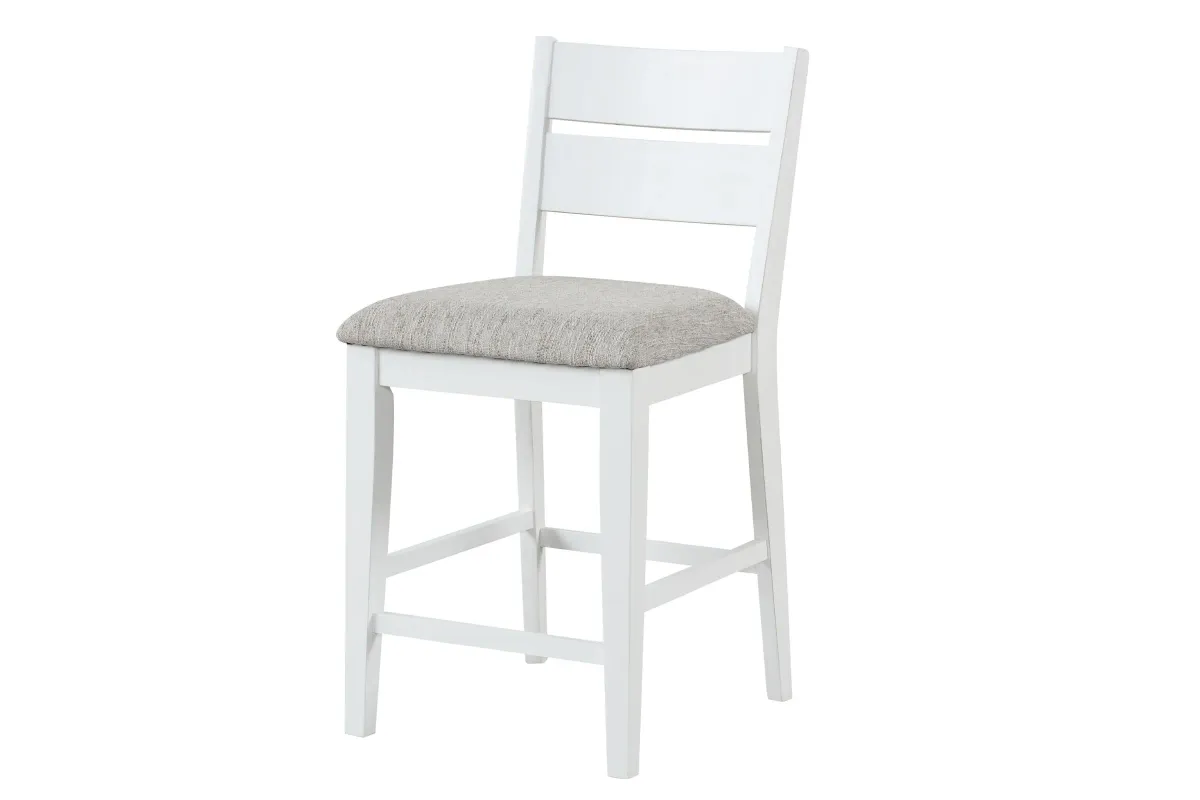 Cove White Counter Table + 4 Stools