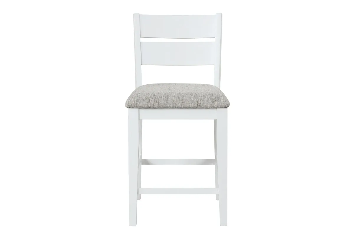 Cove White Counter Table + 4 Stools