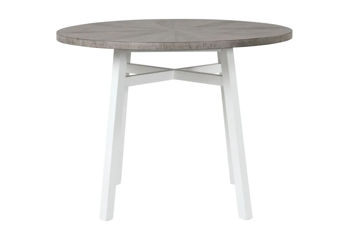 Cove White Counter Table + 4 Stools