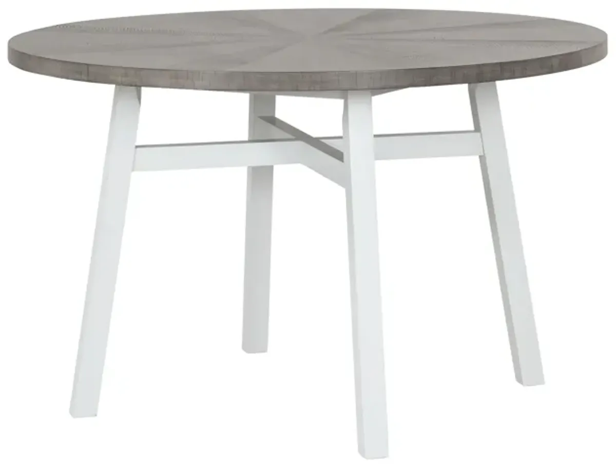 Cove White Dining Table + 4 Chairs