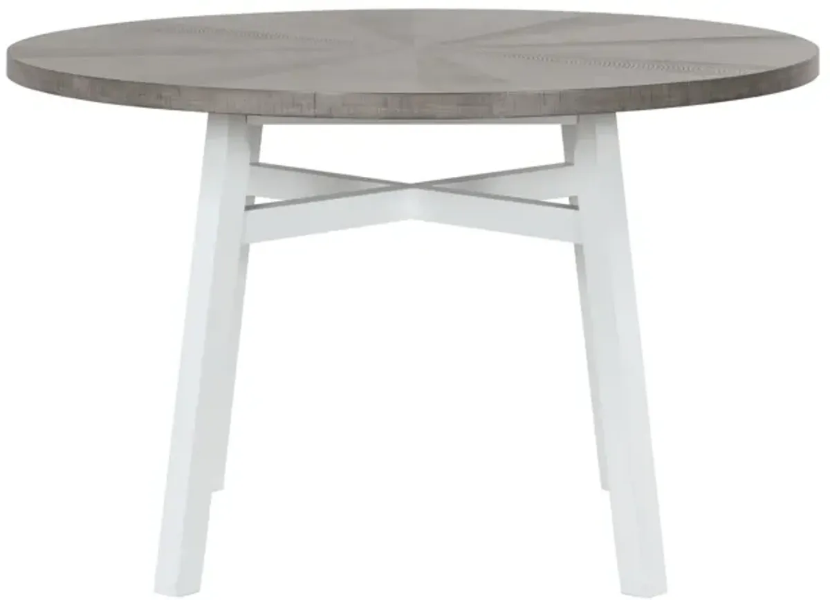 Cove White Dining Table + 4 Chairs