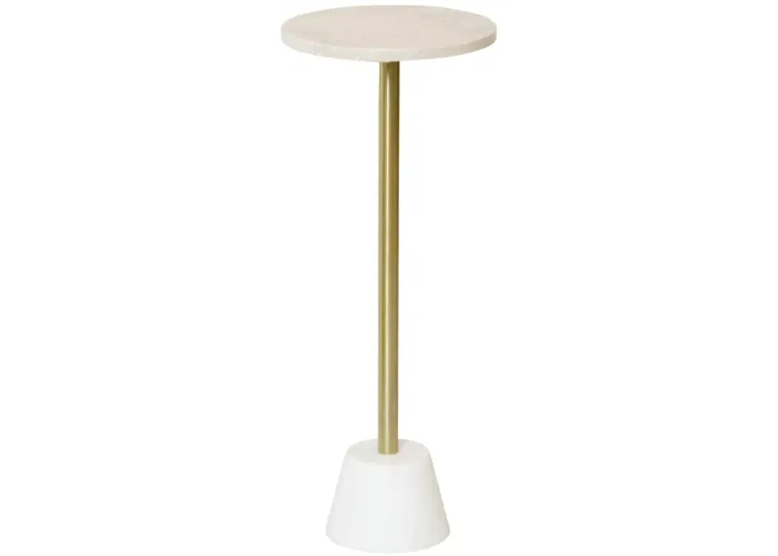 Travertine Accent Drink Table