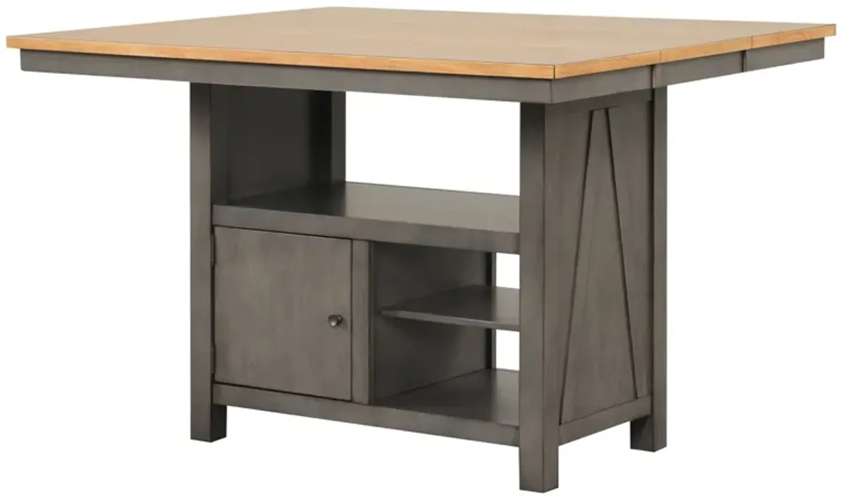 Sherwood Extendable Counter Table + 6 Swivel Stools