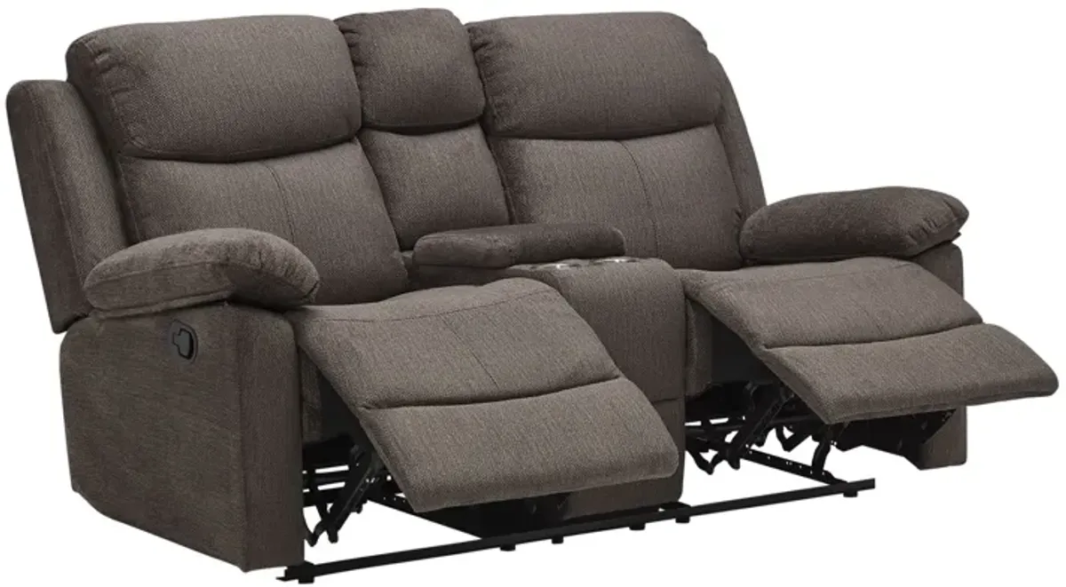 Blaze Reclining Console Loveseat