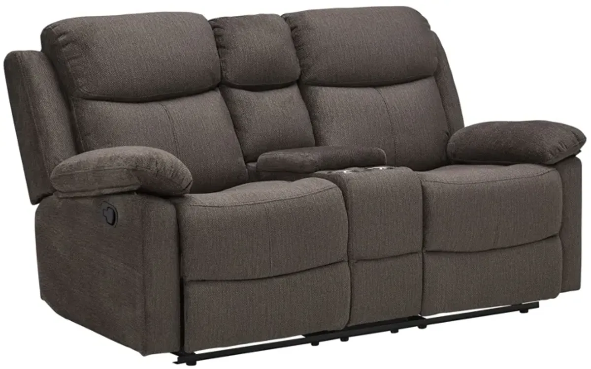 Blaze Reclining Console Loveseat