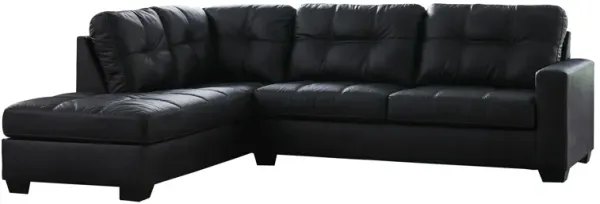 Henry Black 2-Piece Sectional with Left Arm Facing Chaise