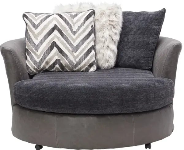 Malia Grey Swivel Pod Chair