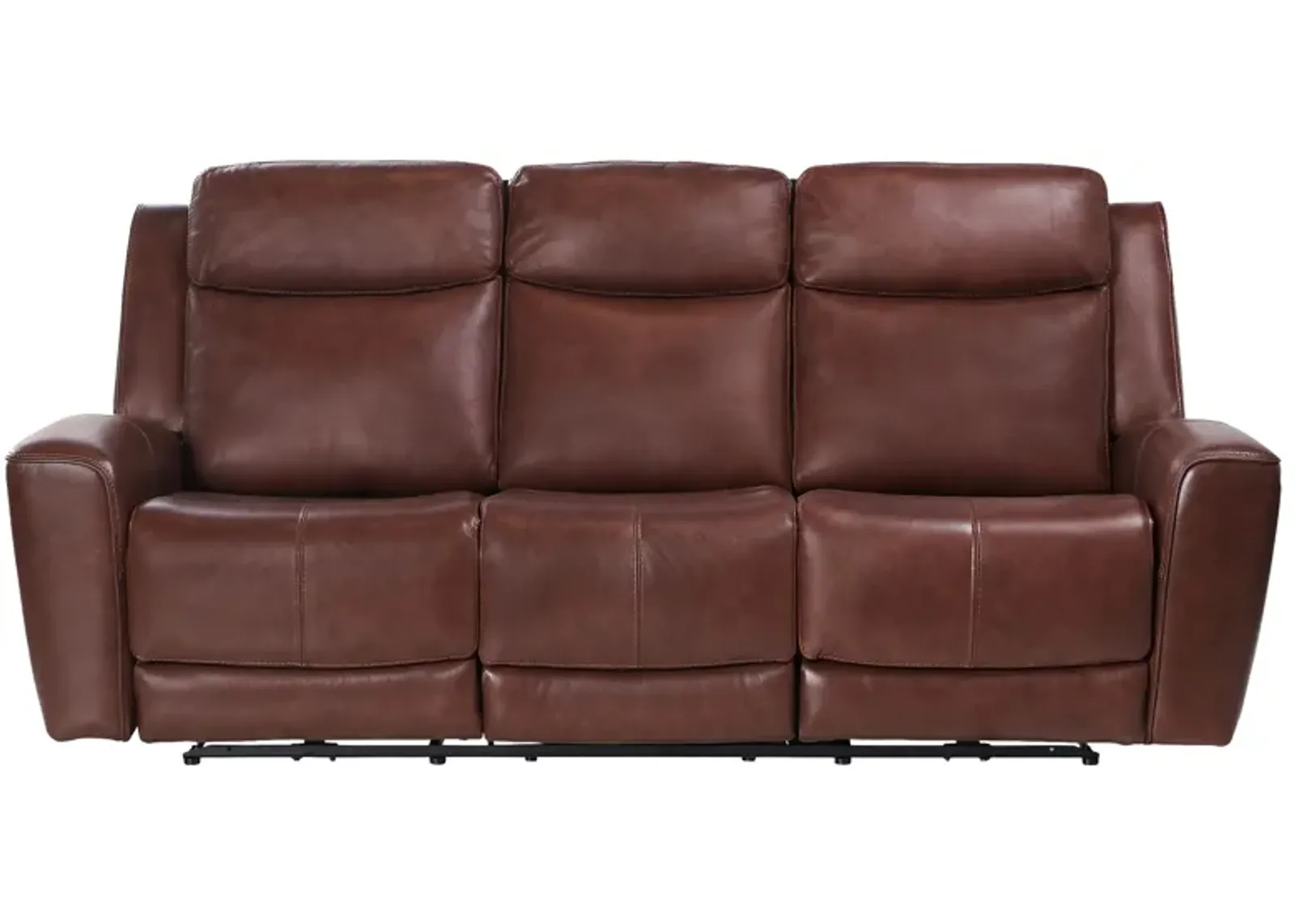 Scorpio Brown Leather Dual Power Reclining Sofa