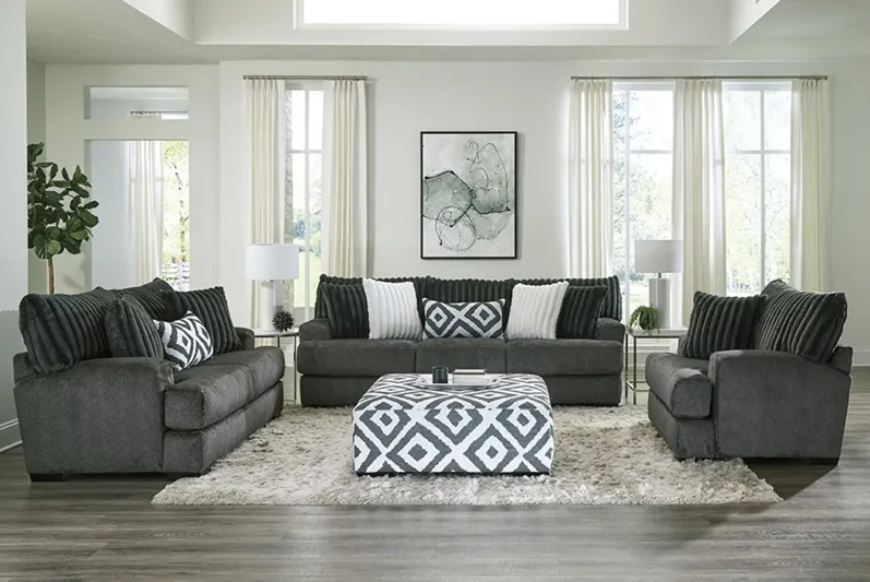 Chloe Gunmetal Loveseat