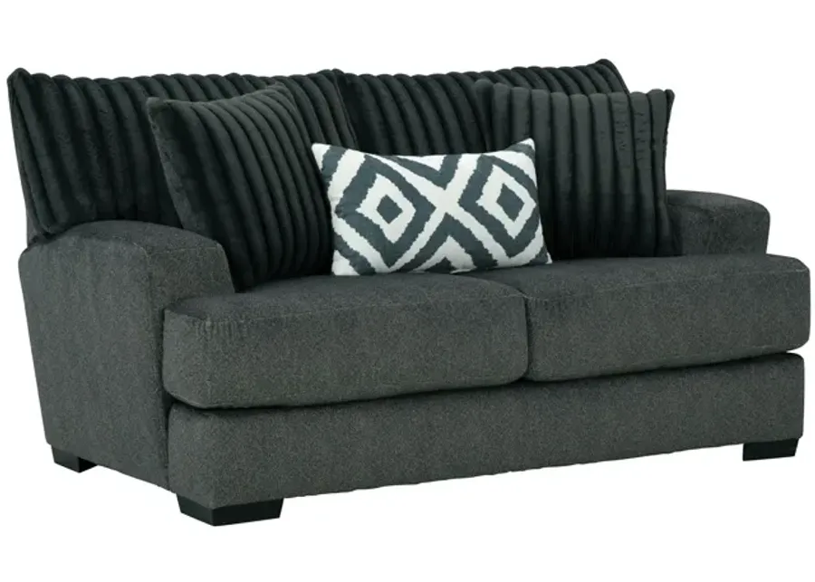 Chloe Gunmetal Loveseat