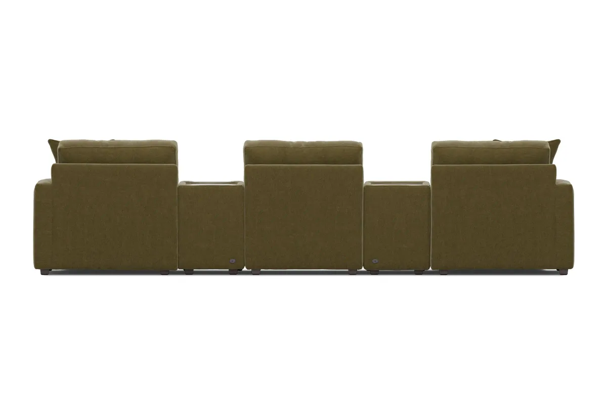 ModularOne Moss 5-Piece Sectional with Dual Chaise