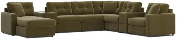 ModularOne Moss 8-Piece Sectional with Left Arm Facing Chaise