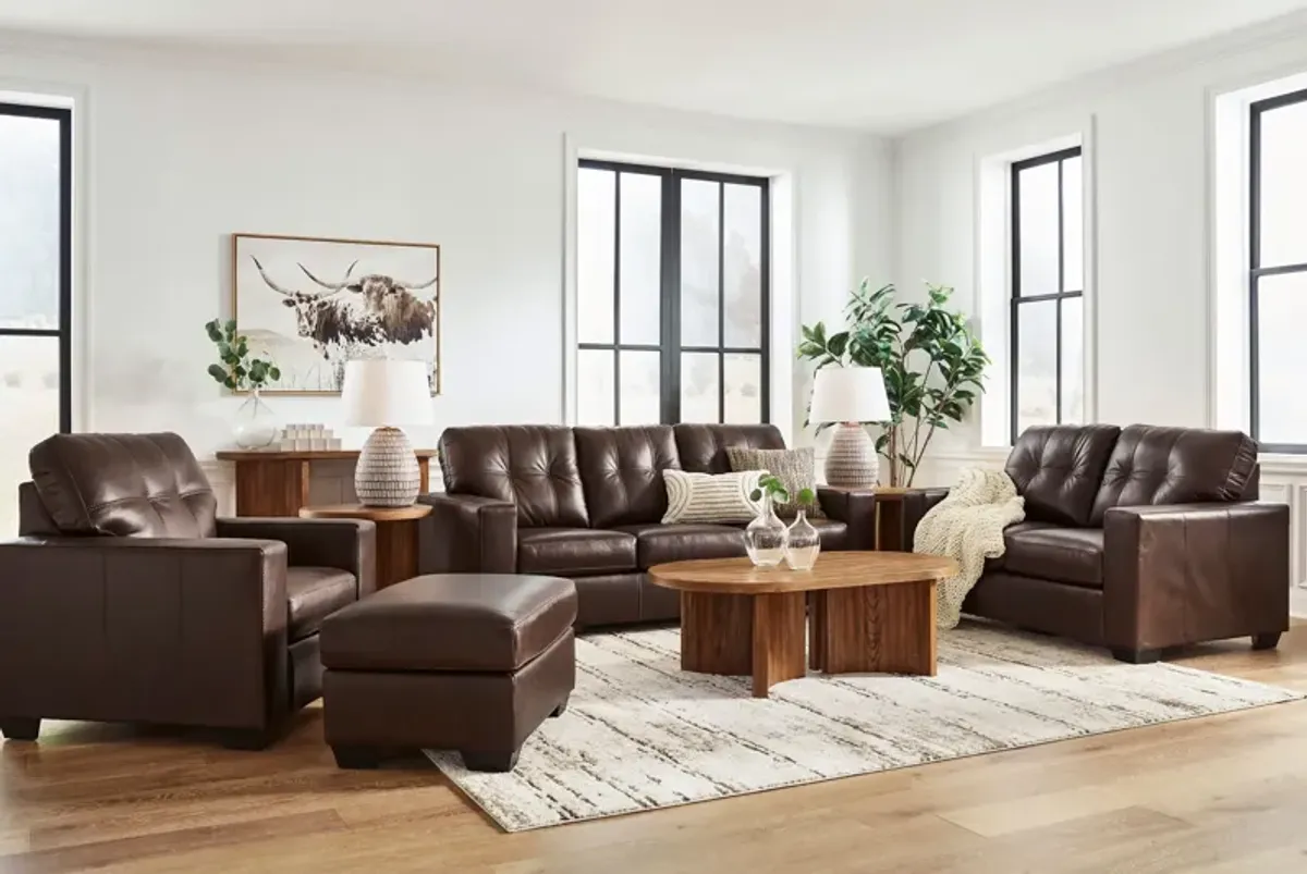 Santana Leather Loveseat