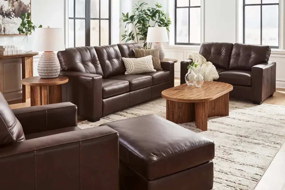 Santana Leather Loveseat