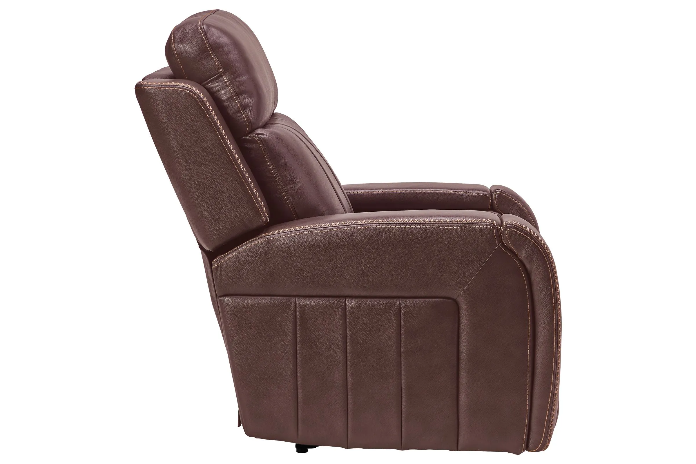 Maverick Brown Audio Triple Power Leather Recliner