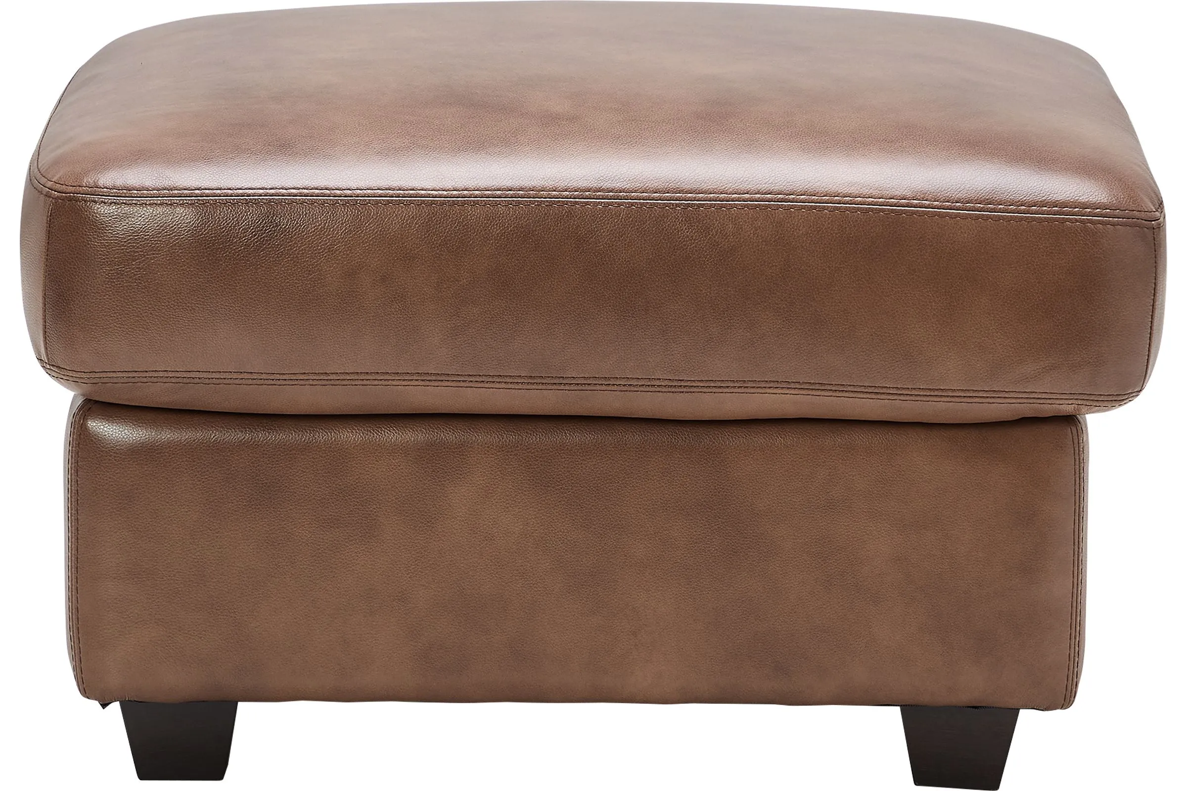 Wesley Brown Leather Ottoman