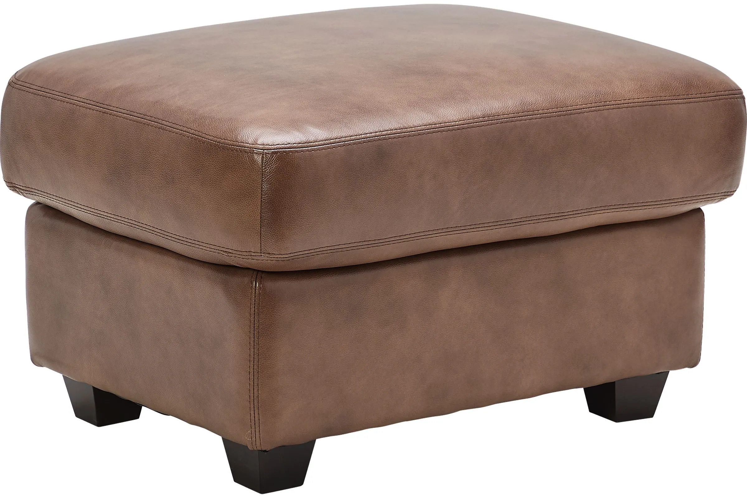 Wesley Brown Leather Ottoman