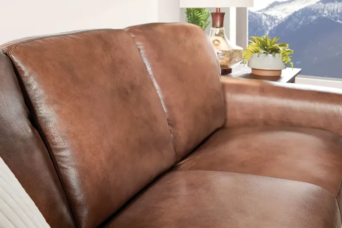 Wesley Brown Leather Queen Sleeper Sofa