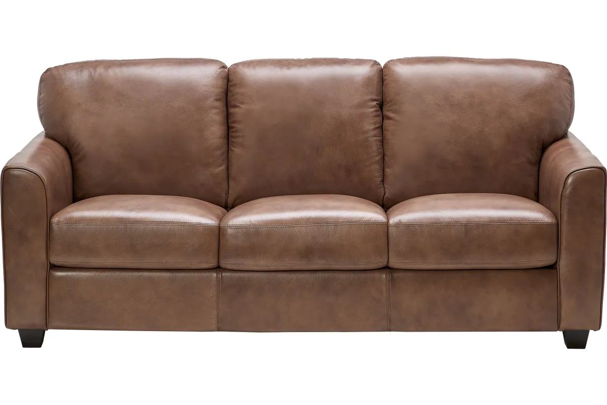 Wesley Brown Leather Queen Sleeper Sofa