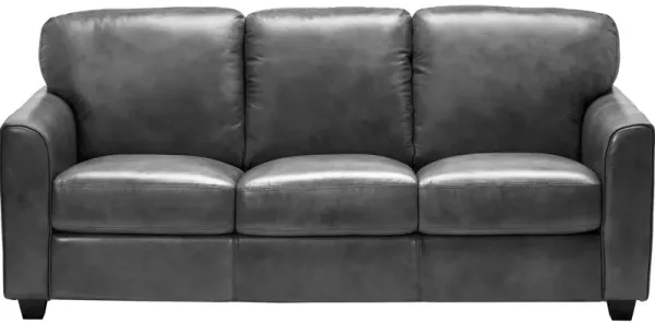 Wesley Grey Leather Queen Sleeper Sofa
