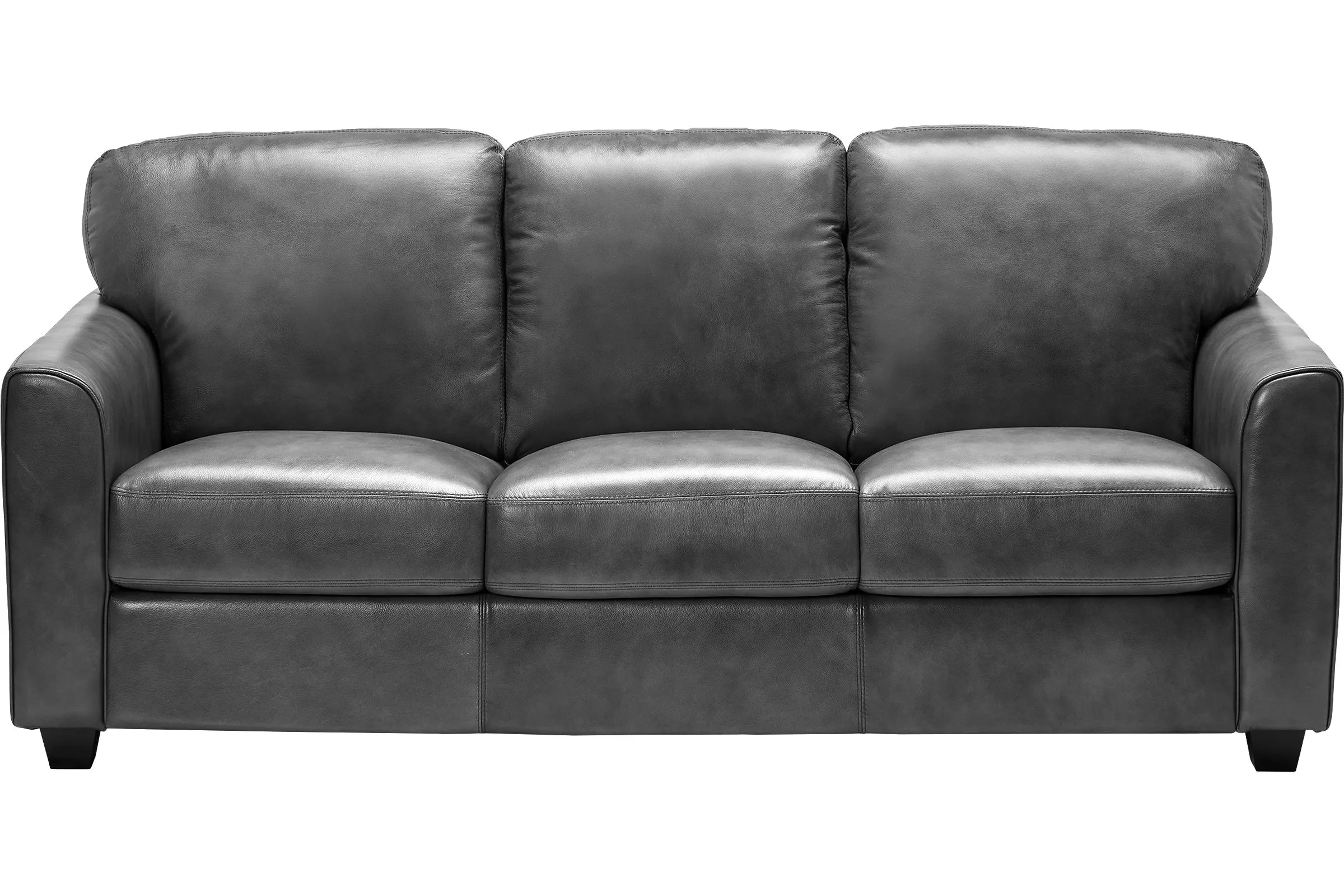 Wesley Grey Leather Queen Sleeper Sofa