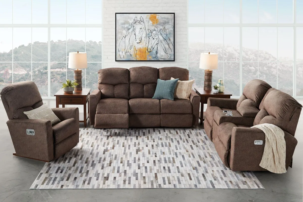 Hawthorn Dual Power Reclining Console Loveseat by La-Z-Boy