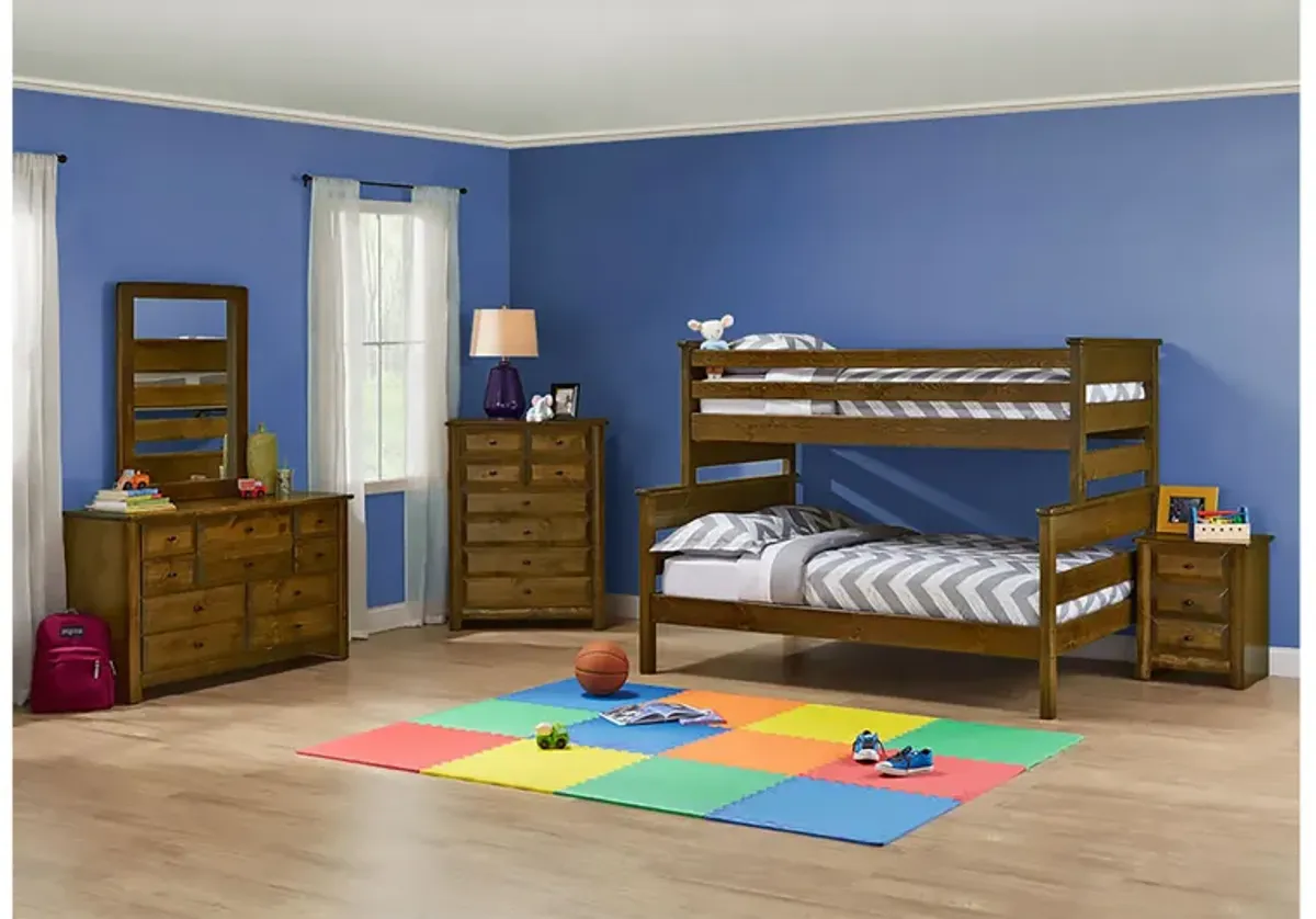 Laguna Brown Twin / Full Bunk Bed