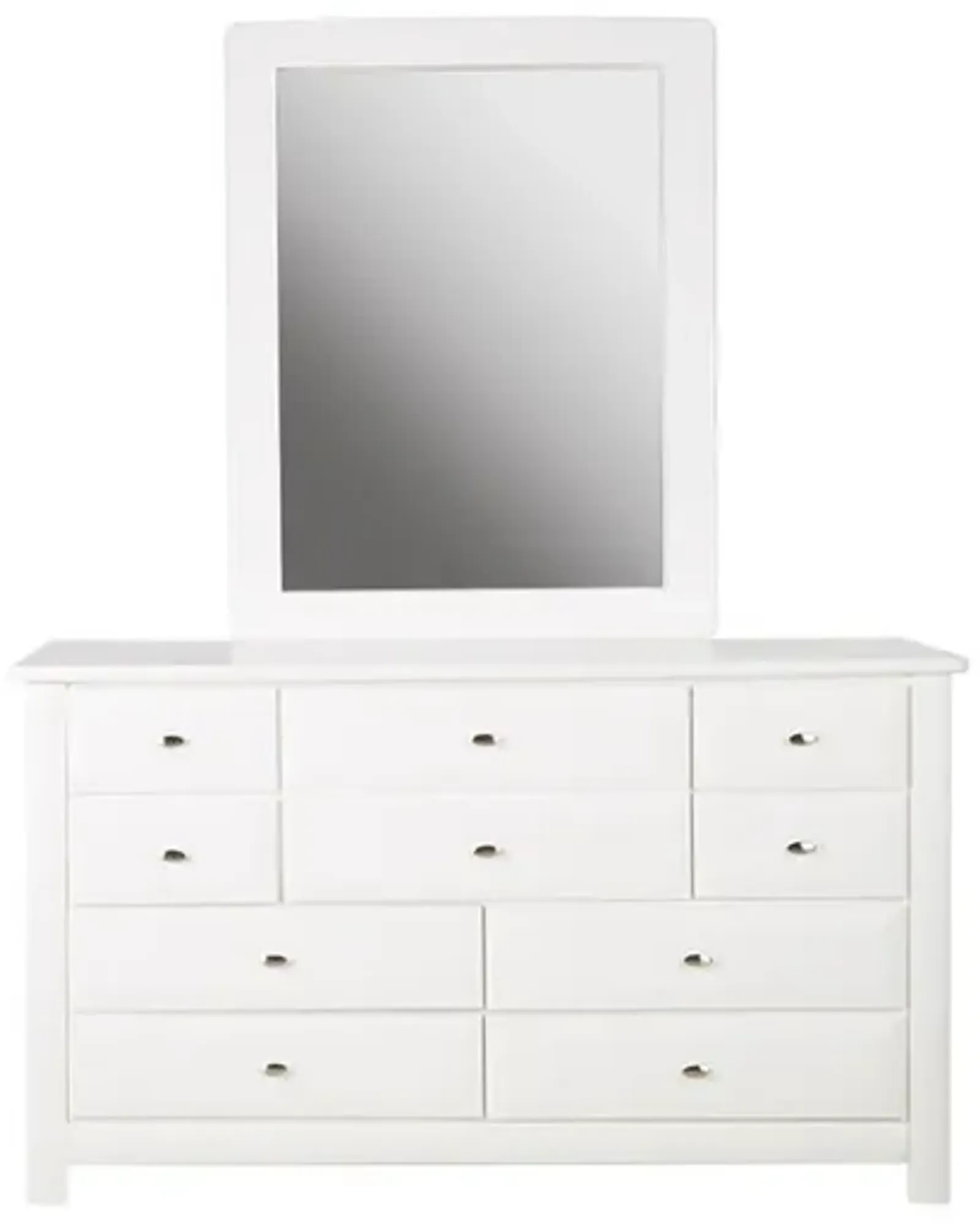 Laguna White Dresser + Mirror