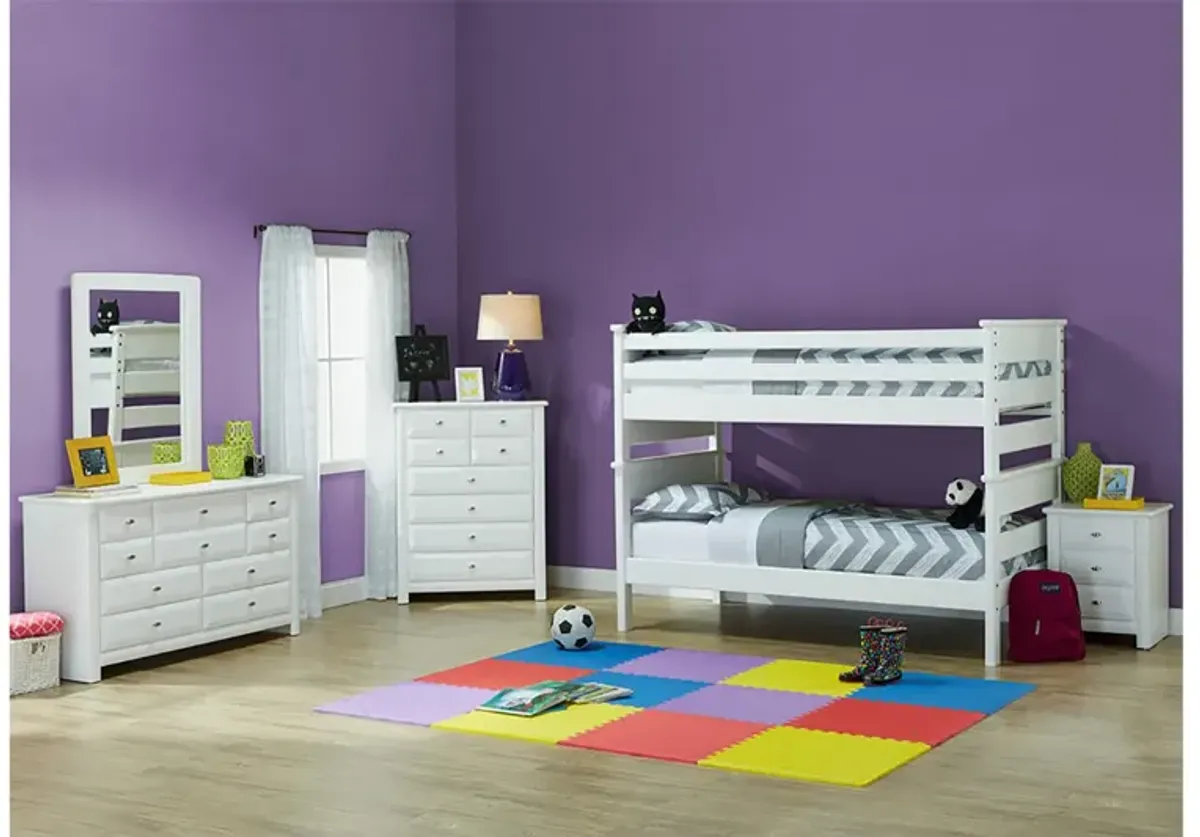 Laguna White Twin / Twin Bunk Bed