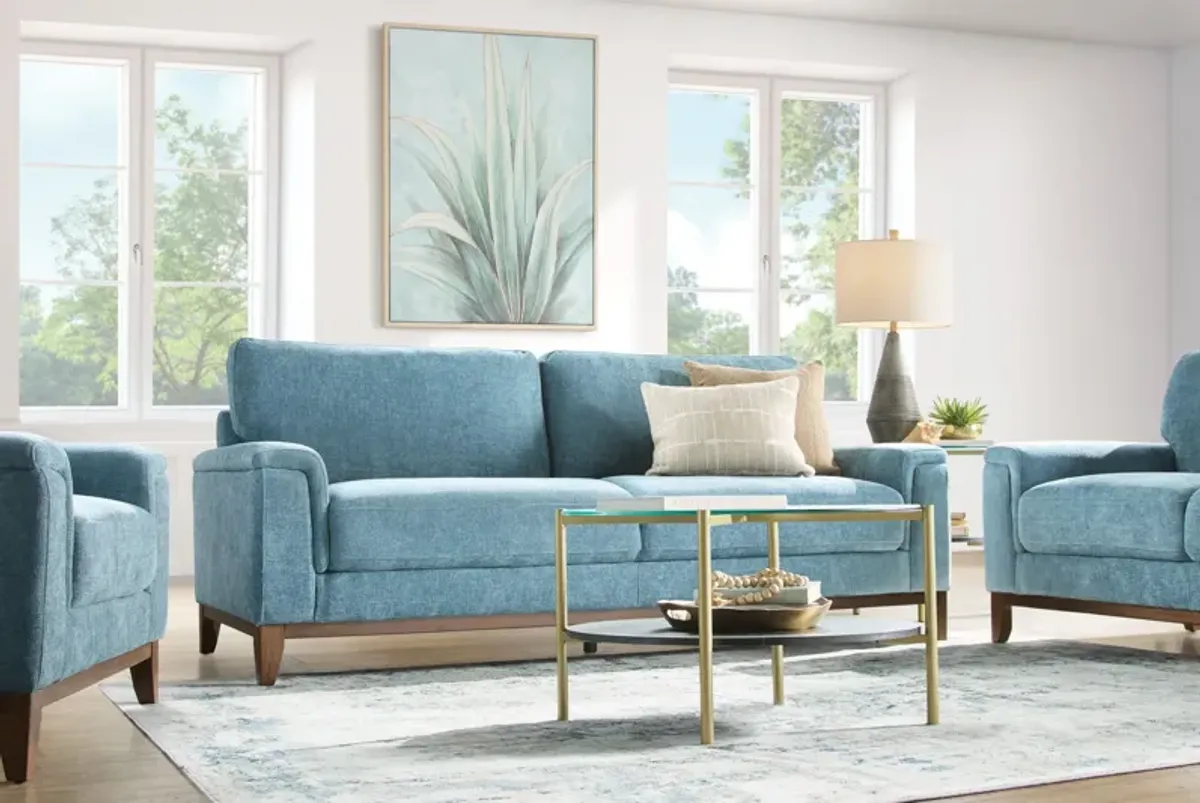 Norah Blue Loveseat