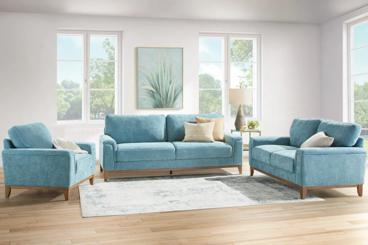 Norah Blue Loveseat